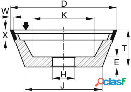 TYROLIT - Mola abrasiva a tazza diamantata DxTxH (mm)
