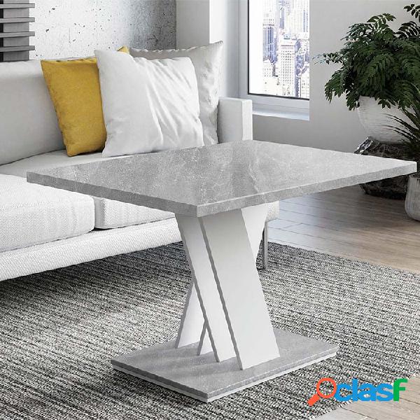 Tavolino da salotto 100x70cm bianco effetto marmo Amilia