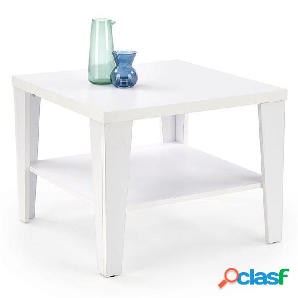 Tavolino da salotto con ripiano moderno 70x70cm bianco Sibil