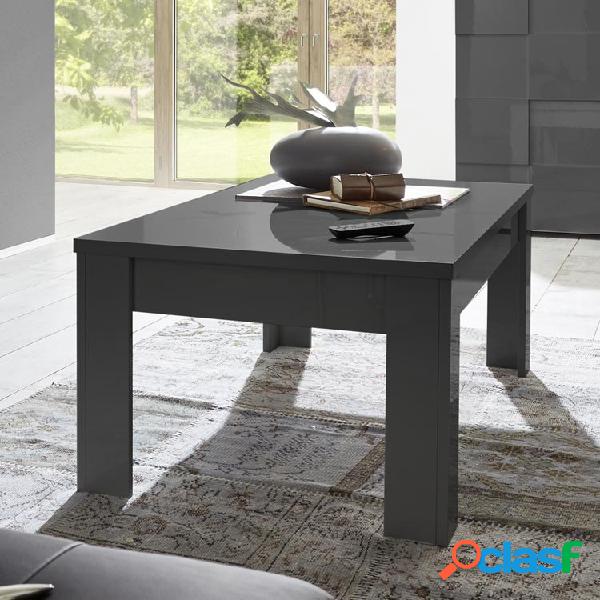 Tavolino da salotto moderno 122x65cm grigio lucido Vittoria