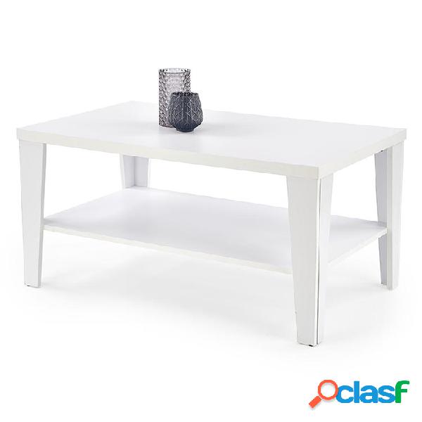 Tavolino da salotto moderno design 110x65cm bianco Giselle