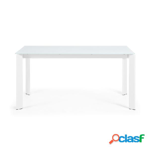 Tavolo allungabile rettangolare moderno 160/220cm bianco