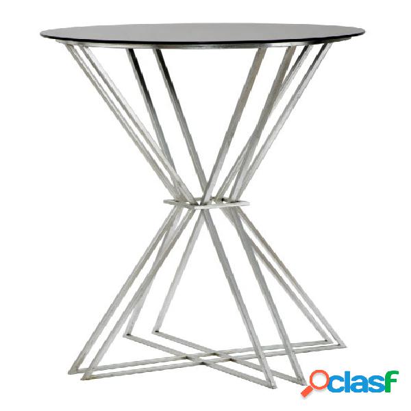 Tavolo alto da bar moderno base in metallo colore argento