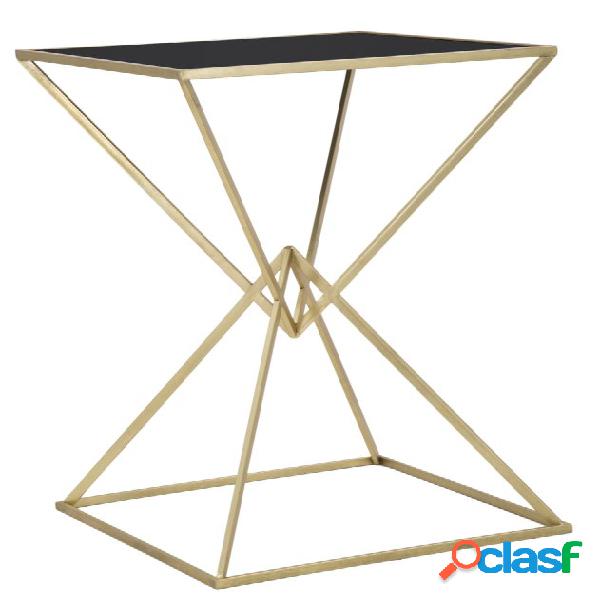 Tavolo bar alto quadrato struttura in metallo colore oro