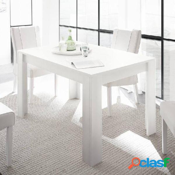 Tavolo da pranzo moderno rettangolare 180x90cm bianco opaco