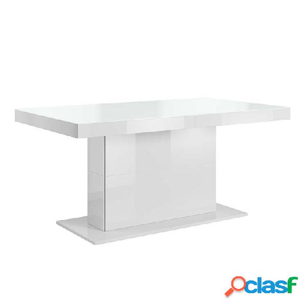Tavolo in vetro allungabile 165/210/255cm bianco lucido