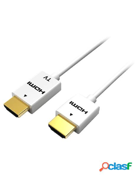 Techly - cavo hdmi high speed con ethernet ultra slim 1,8 m