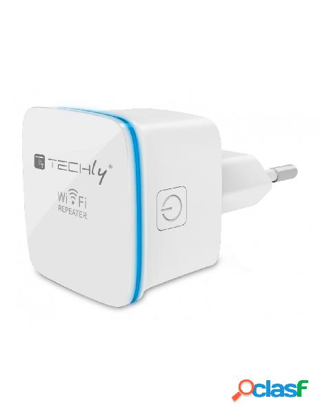 Techly - mini ripetitore wireless 300mbps amplificatore da