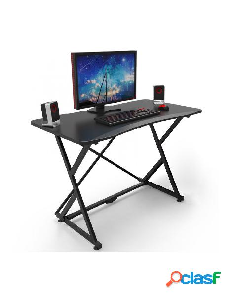 Techly - scrivania gaming ergonomica tavolo da gioco per pc
