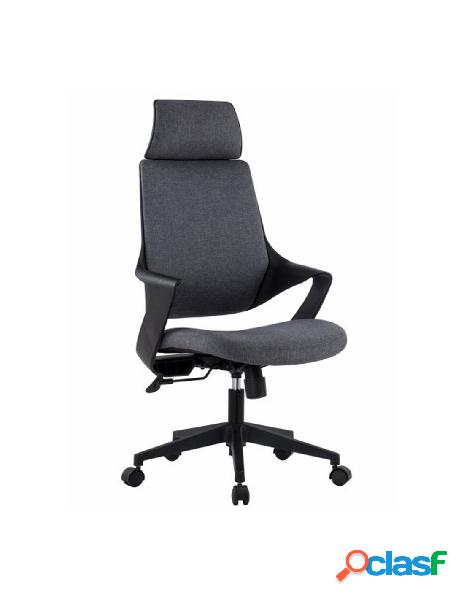 Techly - sedia per ufficio con schienale alto design moderno