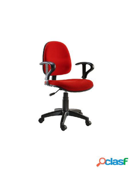 Techly - sedia per ufficio easy colore rosso