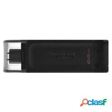 Technology datatraveler 70 usb 64 gb usb c 3.2 gen 1 nero