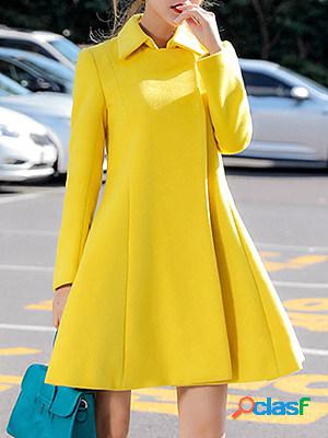 Temperament Fold Collar Slim Coat