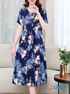 Temperament Loose Fashion Floral Maxi Dresses