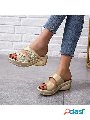 Thick Sole Sponge Wedge Ladies Fish Mouth Sandals