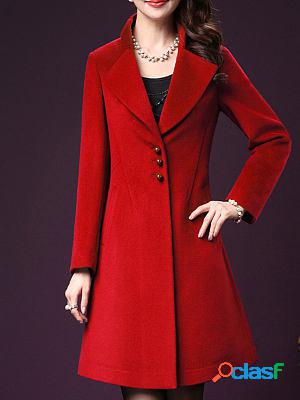 Thick Woolen Mid-length Coat