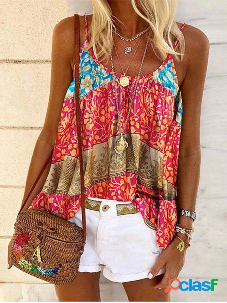 Top del Cinturino Bohemian Casuale