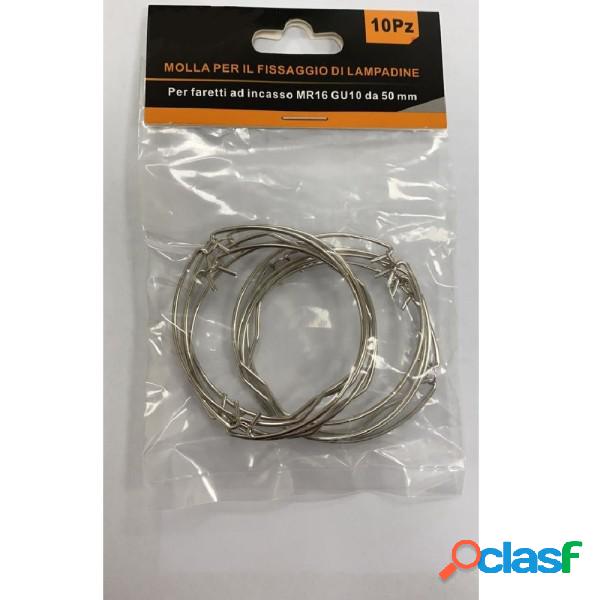Trade Shop - 10 Pz Molla Per Fissaggio Lampadine Ricambio