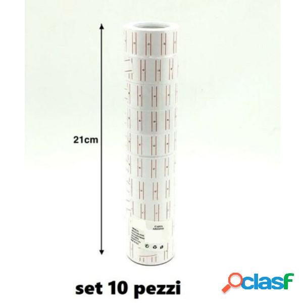 Trade Shop - 100 Rotoli Etichette Adesive Per Macchina