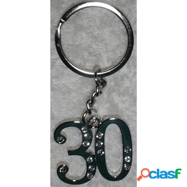 Trade Shop - 12 Portachiavi Porta Chiave Con Numero 30