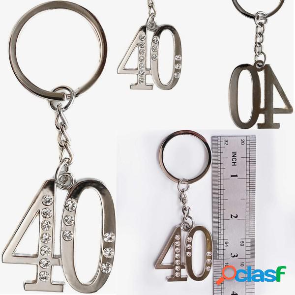 Trade Shop - 12 Portachiavi Porta Chiave Con Numero 40