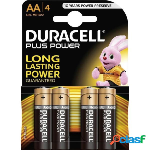 Trade Shop - 4 Pile Batterie Stilo Duracell Alkaline Plus