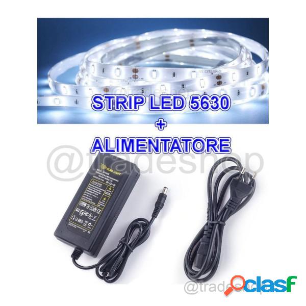 Trade Shop - 5 M Striscia Strip 300 Led Smd 5630 Bianco 5 Mt