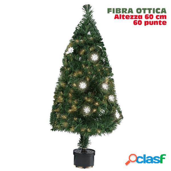 Trade Shop - Albero Di Natale Fibra Ottica Flower 60cm 60