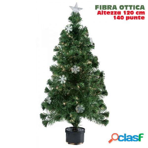 Trade Shop - Albero Di Natale Fibra Ottica Snow 120cm 140