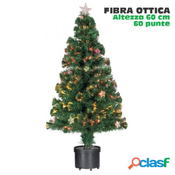 Trade Shop - Albero Di Natale Fibra Ottica Stars 60cm 60