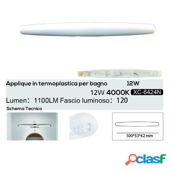 Trade Shop - Applique Led 12 Watt Ip20 Per Specchio Bagno