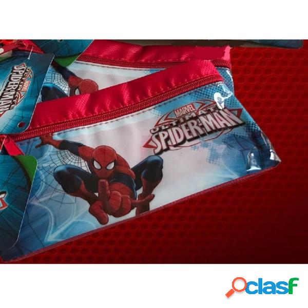 Trade Shop - Astuccio Portapastelli Zip Spiderman Colore Blu