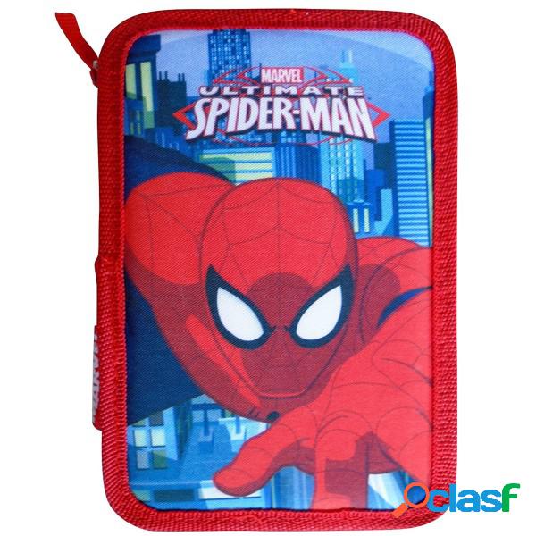 Trade Shop - Astuccio Spiderman Marvel 3 Zip 20x13x6.5cm
