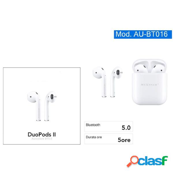 Trade Shop - Auricolare Bluetooth Bt5.0 Cuffie Duopods Ii