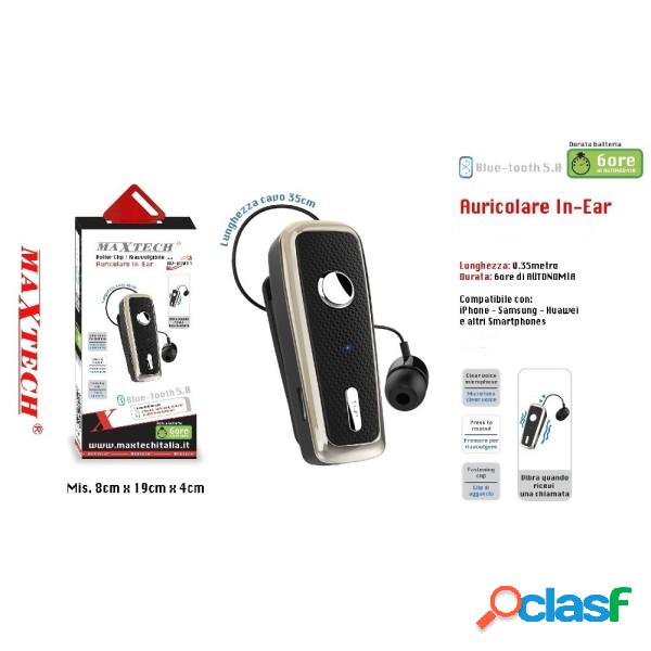 Trade Shop - Auricolare In Ear Bluetooth 5.0 Cuffia