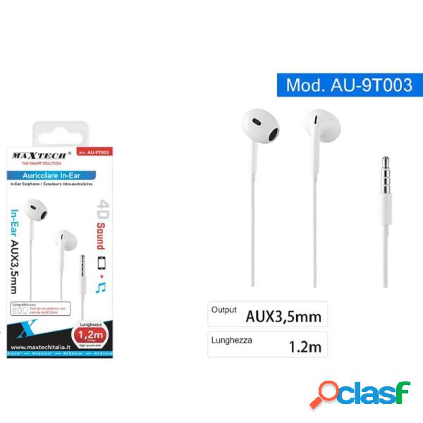 Trade Shop - Auricolari Cuffie In-ear Cavo Da 1,2mt