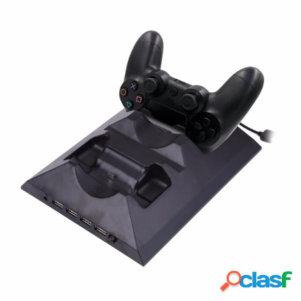 Trade Shop - Base Doppia Ricarica Joystick Con Ventola Per