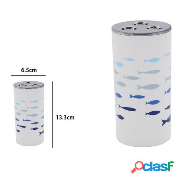 Trade Shop - Bicchiere Porta Spazzolino 3 Fori In Plastica