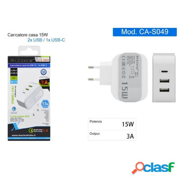 Trade Shop - Caricatore Parete Casa Doppia Porta Usb 1x