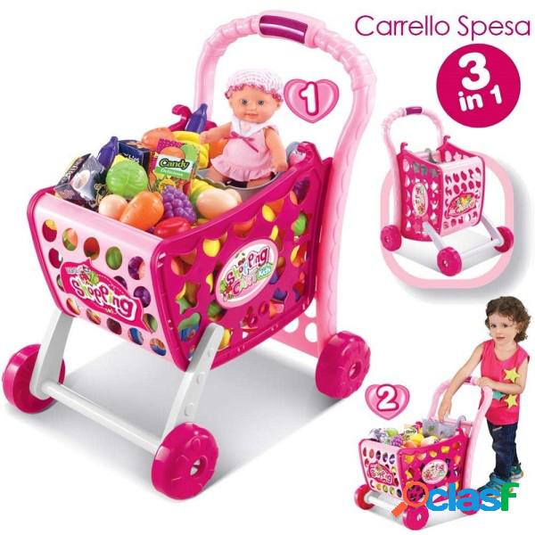 Trade Shop - Carrello Spesa Supermarket Per Bambini Rosa