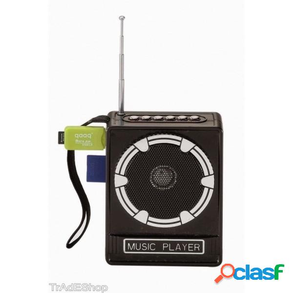 Trade Shop - Cassa Radio Fm Usb Sd Jack Aux Mp3 Speaker