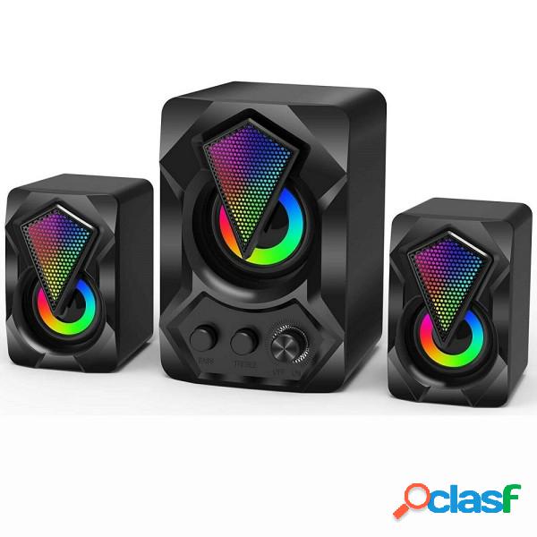 Trade Shop - Casse Audio 2.0 Aux Usb Altoparlanti Subwoofer