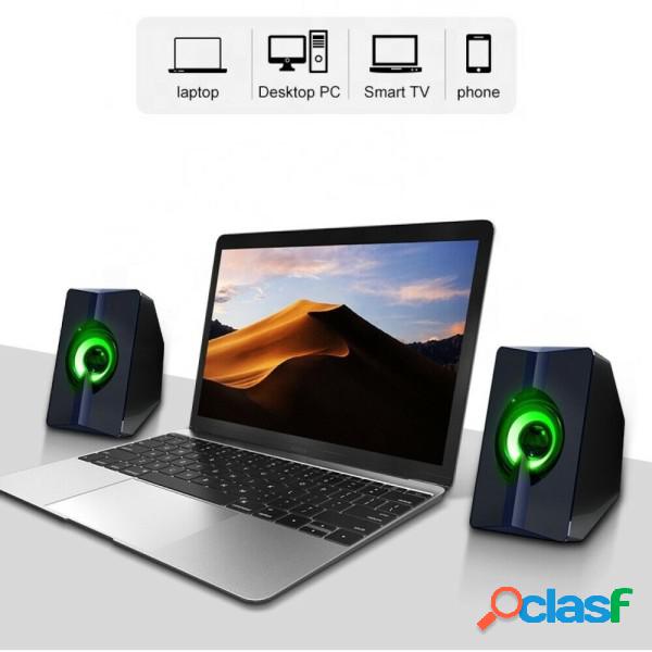 Trade Shop - Casse Audio 2.0 Aux Usb Pc Altoparlanti Per