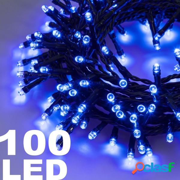Trade Shop - Catena Luminosa 100 Luci Led Lucciole Luce Blu