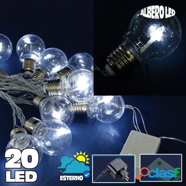 Trade Shop - Catena Luminosa 20 Bulbi Forma Lampadina