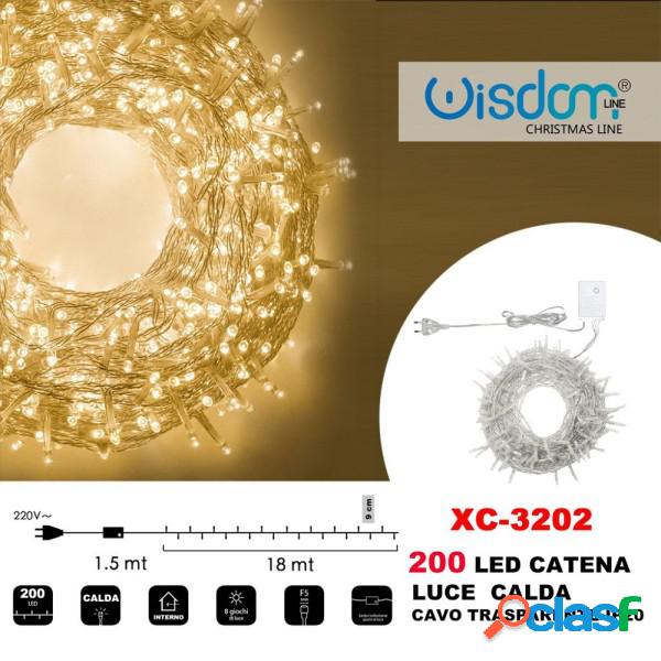 Trade Shop - Catena Luminosa 200 Luci Led Lucciole Luce