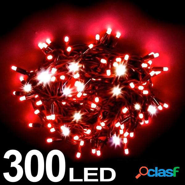 Trade Shop - Catena Luminosa 300 Led Colore Rosso Uso