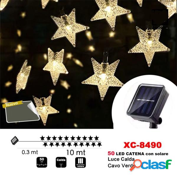 Trade Shop - Catena Luminosa 50 Led Stelle Luminose Luce Ad