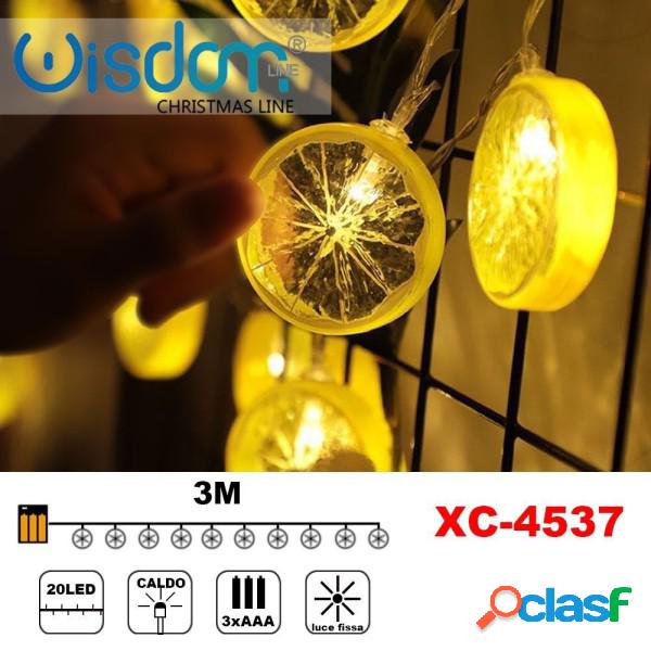 Trade Shop - Catena Luminosa Fette Agrume 20led Batteria