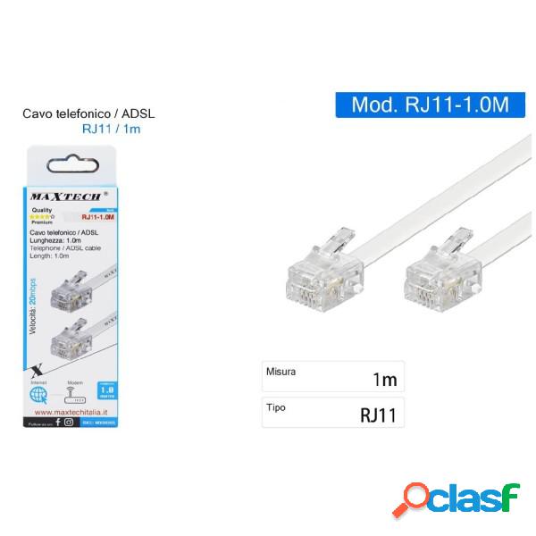 Trade Shop - Cavo Telefonico Adsl Rj11 1 Mt Collegamento